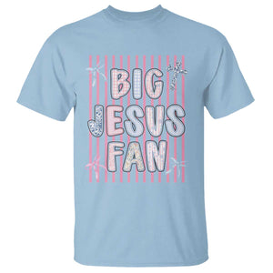 Big Jesus Fan T Shirt Striped Preppy Christian Believer Faith God Religious Gifts TS10 Light Blue Print Your Wear