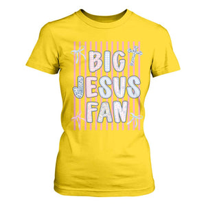 Big Jesus Fan T Shirt For Women Striped Preppy Christian Believer Faith God Religious Gifts TS10 Daisy Print Your Wear