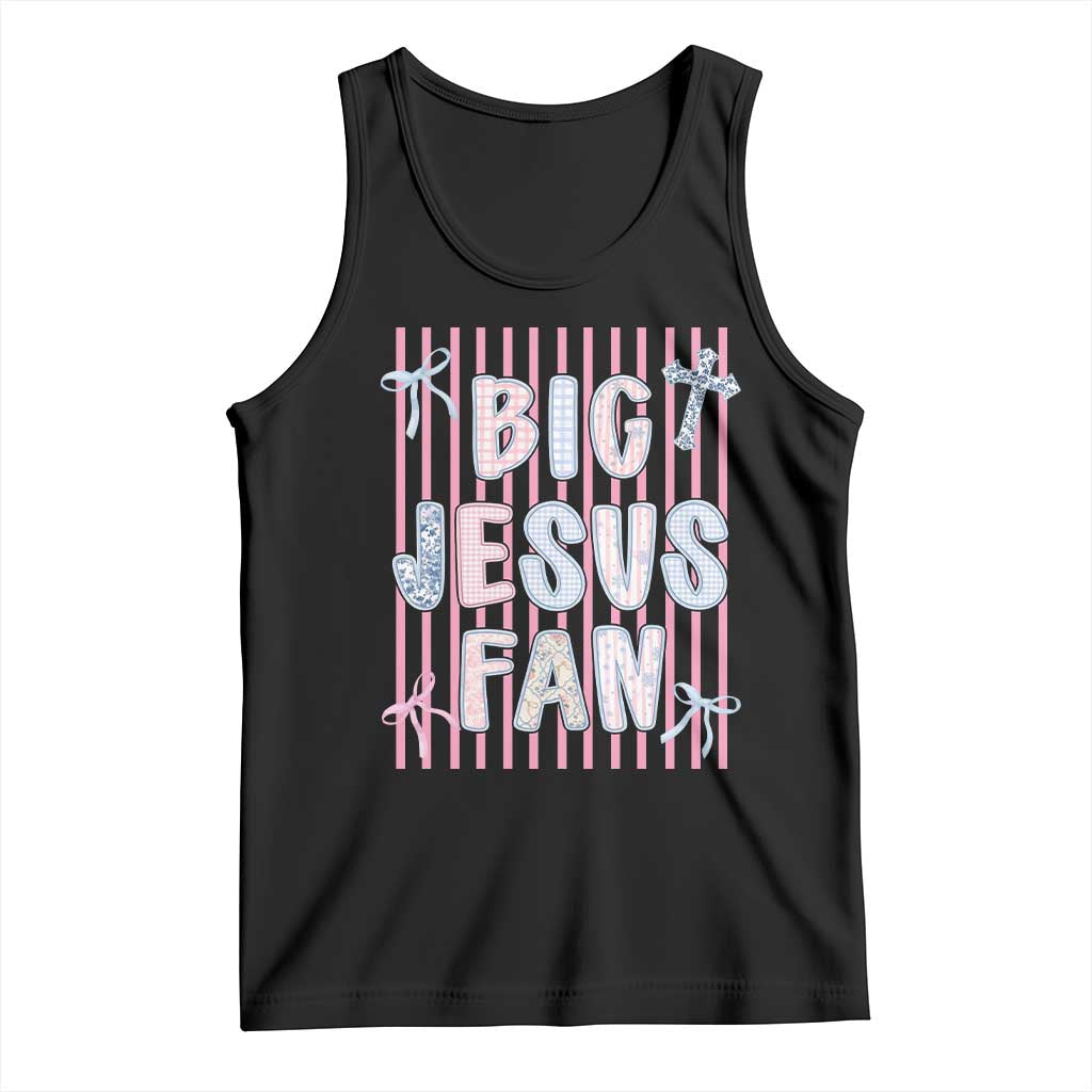 Big Jesus Fan Tank Top Striped Preppy Christian Believer Faith God Religious Gifts TS10 Black Print Your Wear