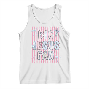 Big Jesus Fan Tank Top Striped Preppy Christian Believer Faith God Religious Gifts TS10 White Print Your Wear