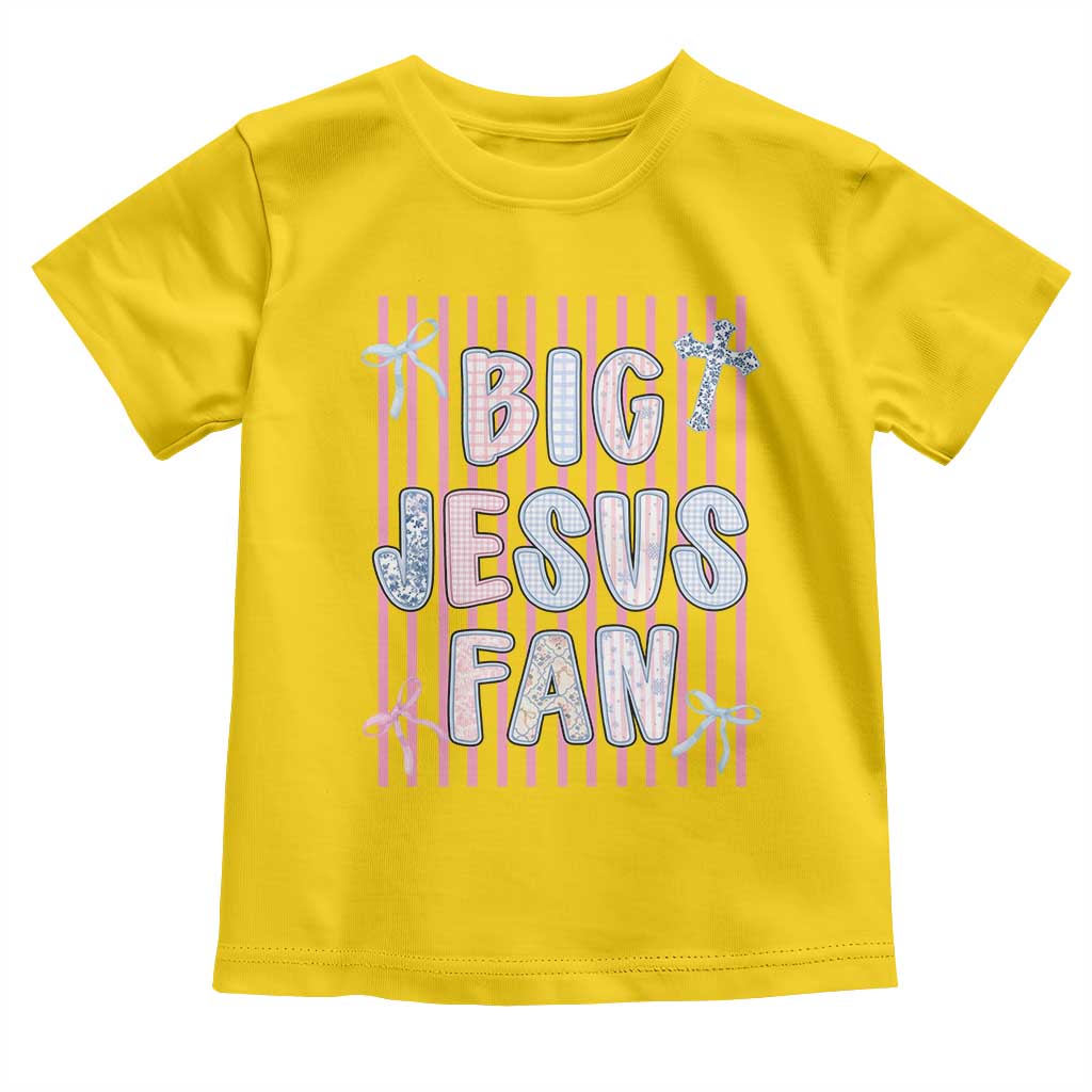 Big Jesus Fan Toddler T Shirt Striped Preppy Christian Believer Faith God Religious Gifts TS10 Daisy Print Your Wear