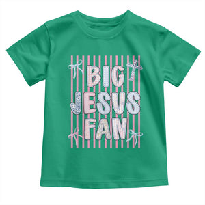 Big Jesus Fan Toddler T Shirt Striped Preppy Christian Believer Faith God Religious Gifts TS10 Irish Green Print Your Wear