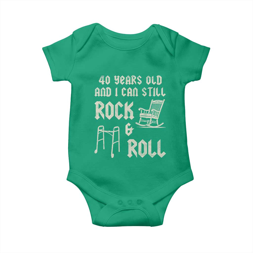40th Birthday Gift For Men Baby Onesie Funny Man Saying Gag Gift 40 Years Old Birthday TS10 Irish Green Print Your Wear