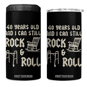 40th Birthday Gift For Men 4 in 1 Can Cooler Tumbler Funny Man Saying Gag Gift 40 Years Old Birthday TS10 One Size: 16 oz Black Print Your Wear