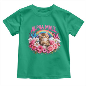 Alpha Male Toddler T Shirt Funny Cat Kitten Meme Rainbow Floral TS10 Irish Green Print Your Wear