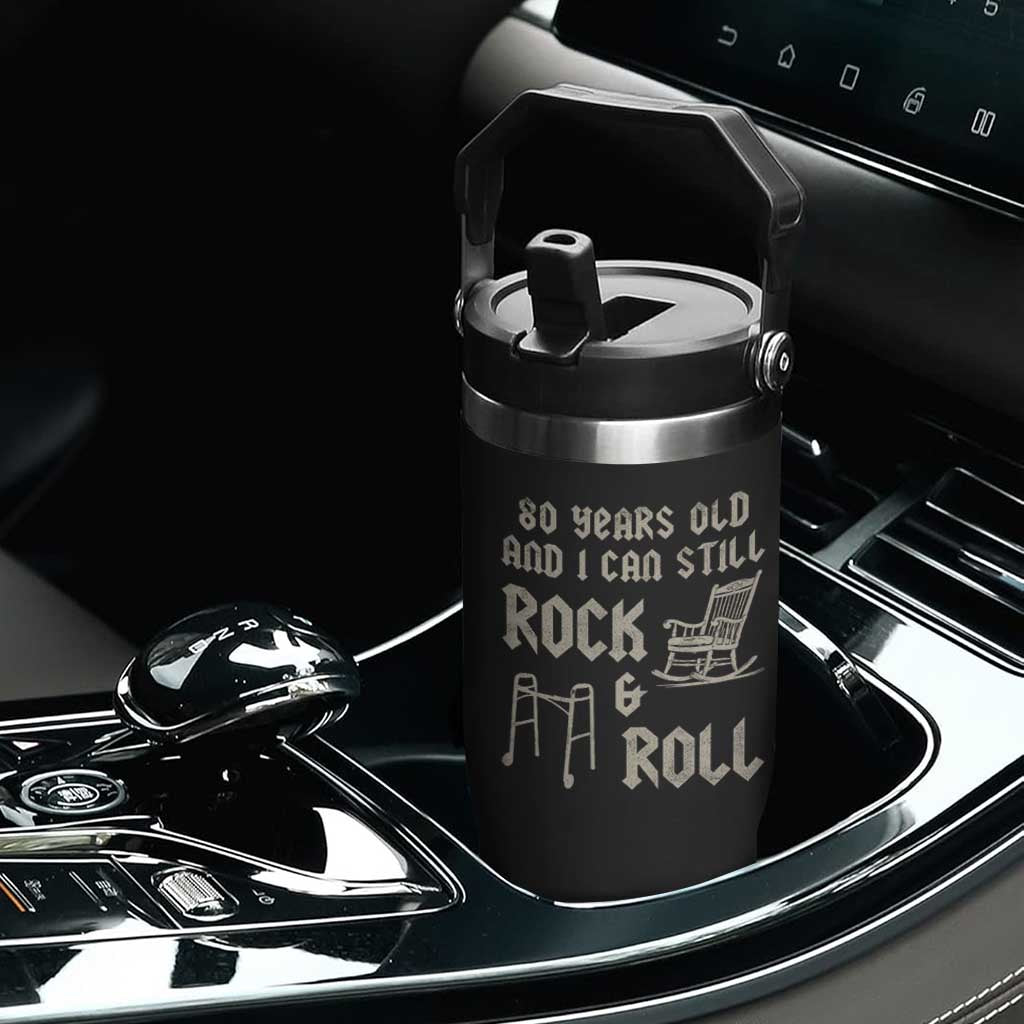 80th Birthday Gift For Men Flip Straw Tumbler Funny Man Saying Gag Gift 80 Years Old Birthday TS10 Print Your Wear