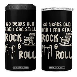 80th Birthday Gift For Men 4 in 1 Can Cooler Tumbler Funny Man Saying Gag Gift 80 Years Old Birthday TS10 One Size: 16 oz Black Print Your Wear