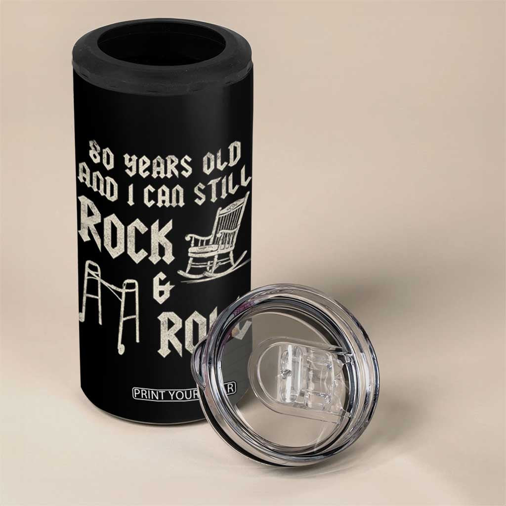 80th Birthday Gift For Men 4 in 1 Can Cooler Tumbler Funny Man Saying Gag Gift 80 Years Old Birthday TS10 Print Your Wear