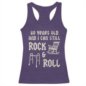 80th Birthday Gift For Men Racerback Tank Top Funny Man Saying Gag Gift 80 Years Old Birthday TS10 Purple Print Your Wear