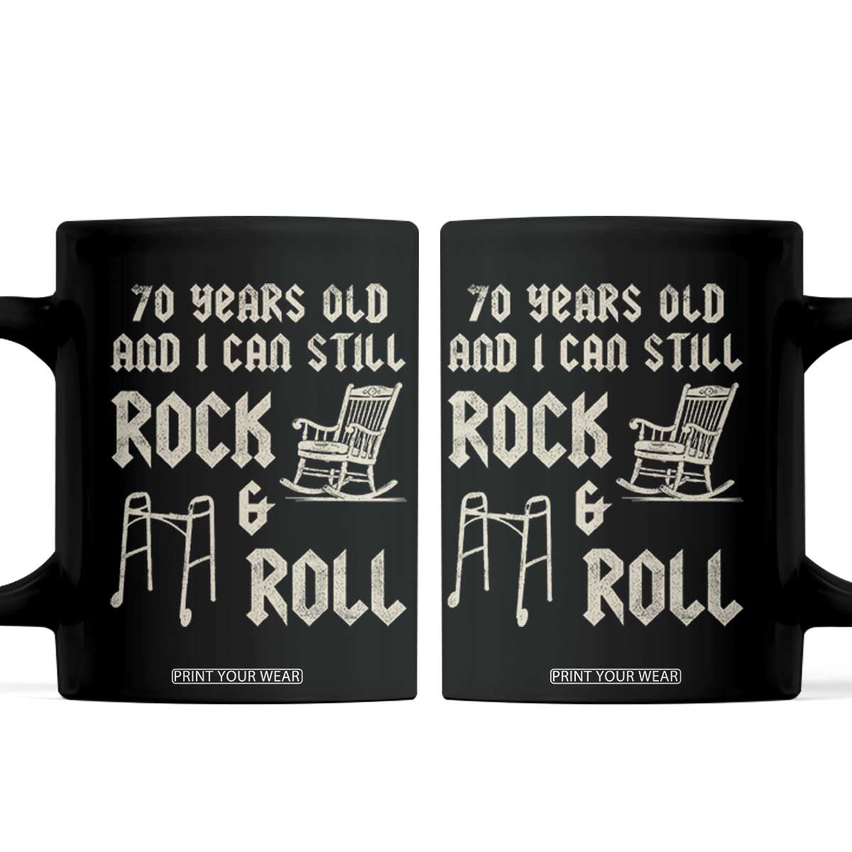 70th Birthday Gift For Men Coffee Mug Funny Man Saying Gag Gift 70 Years Old Birthday TS10 Black Print Your Wear
