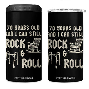 70th Birthday Gift For Men 4 in 1 Can Cooler Tumbler Funny Man Saying Gag Gift 70 Years Old Birthday TS10 One Size: 16 oz Black Print Your Wear