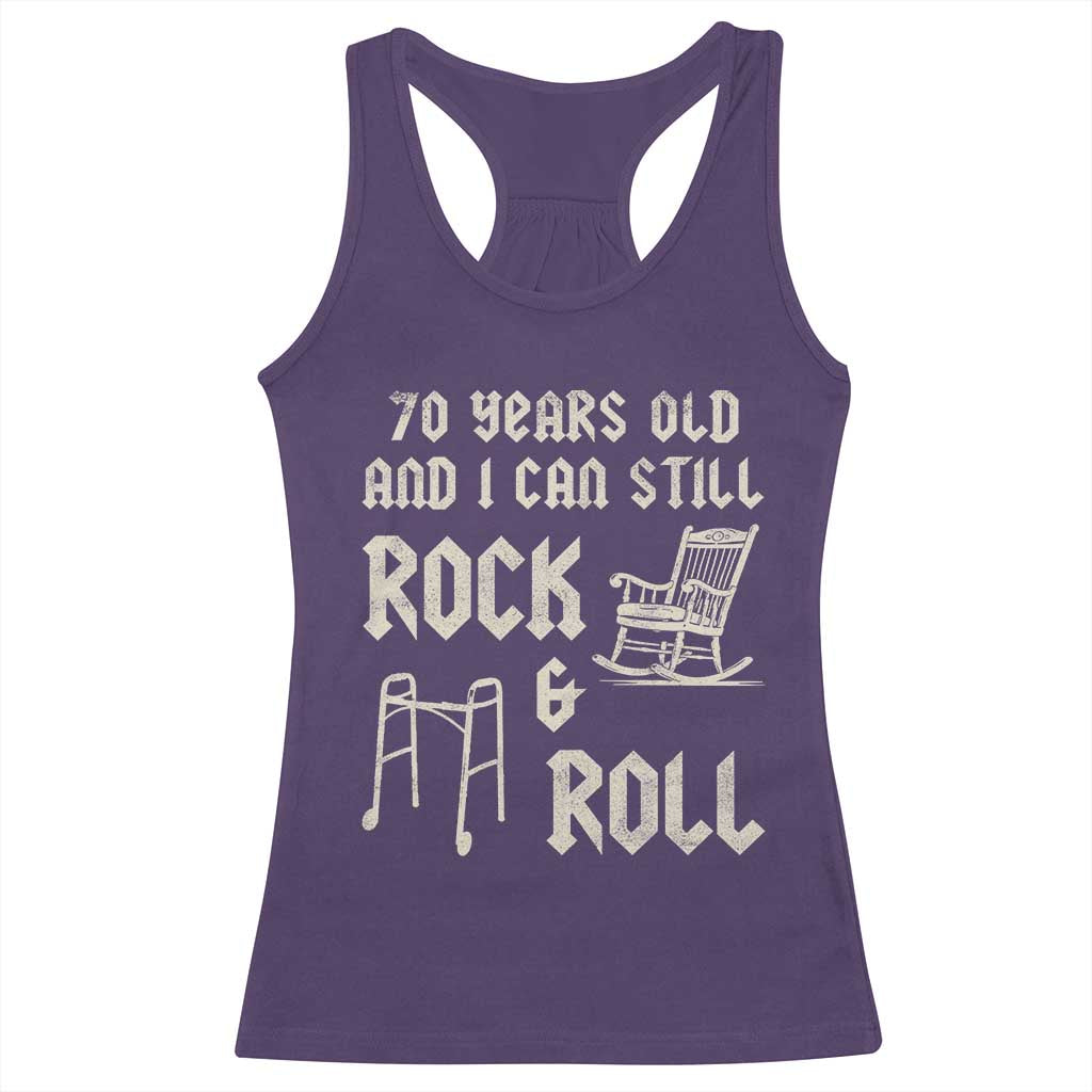 70th Birthday Gift For Men Racerback Tank Top Funny Man Saying Gag Gift 70 Years Old Birthday TS10 Purple Print Your Wear