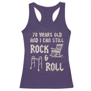 70th Birthday Gift For Men Racerback Tank Top Funny Man Saying Gag Gift 70 Years Old Birthday TS10 Purple Print Your Wear