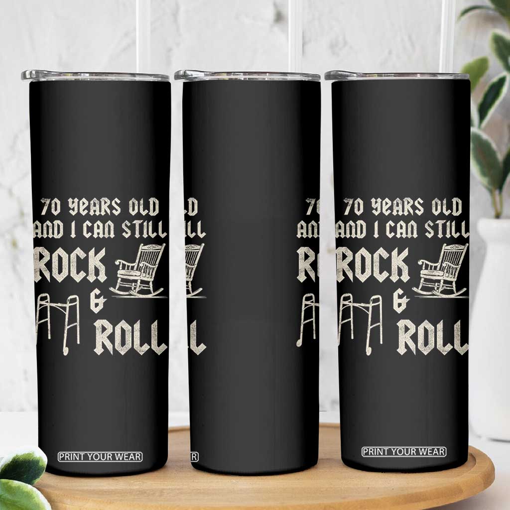 70th Birthday Gift For Men Skinny Tumbler Funny Man Saying Gag Gift 70 Years Old Birthday TS10 Print Your Wear