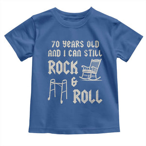 70th Birthday Gift For Men Toddler T Shirt Funny Man Saying Gag Gift 70 Years Old Birthday TS10 Royal Blue Print Your Wear
