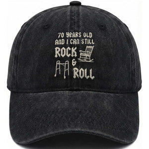 70th Birthday Gift For Men Washed Cotton Baseball Cap Funny Man Saying Gag Gift 70 Years Old Birthday TS10 Print Your Wear