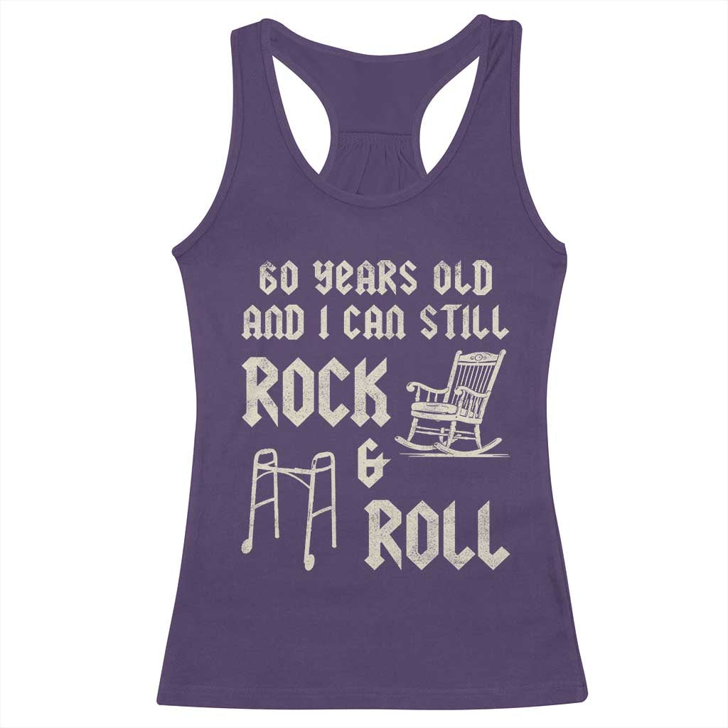 60th Birthday Gift For Men Racerback Tank Top Funny Man Saying Gag Gift 60 Years Old Birthday TS10 Purple Print Your Wear