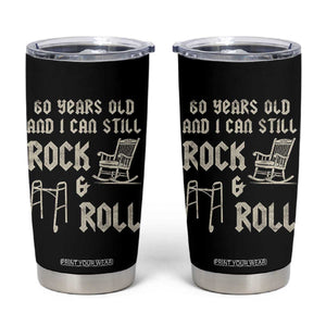 60th Birthday Gift For Men Tumbler Cup Funny Man Saying Gag Gift 60 Years Old Birthday TS10 Black Print Your Wear