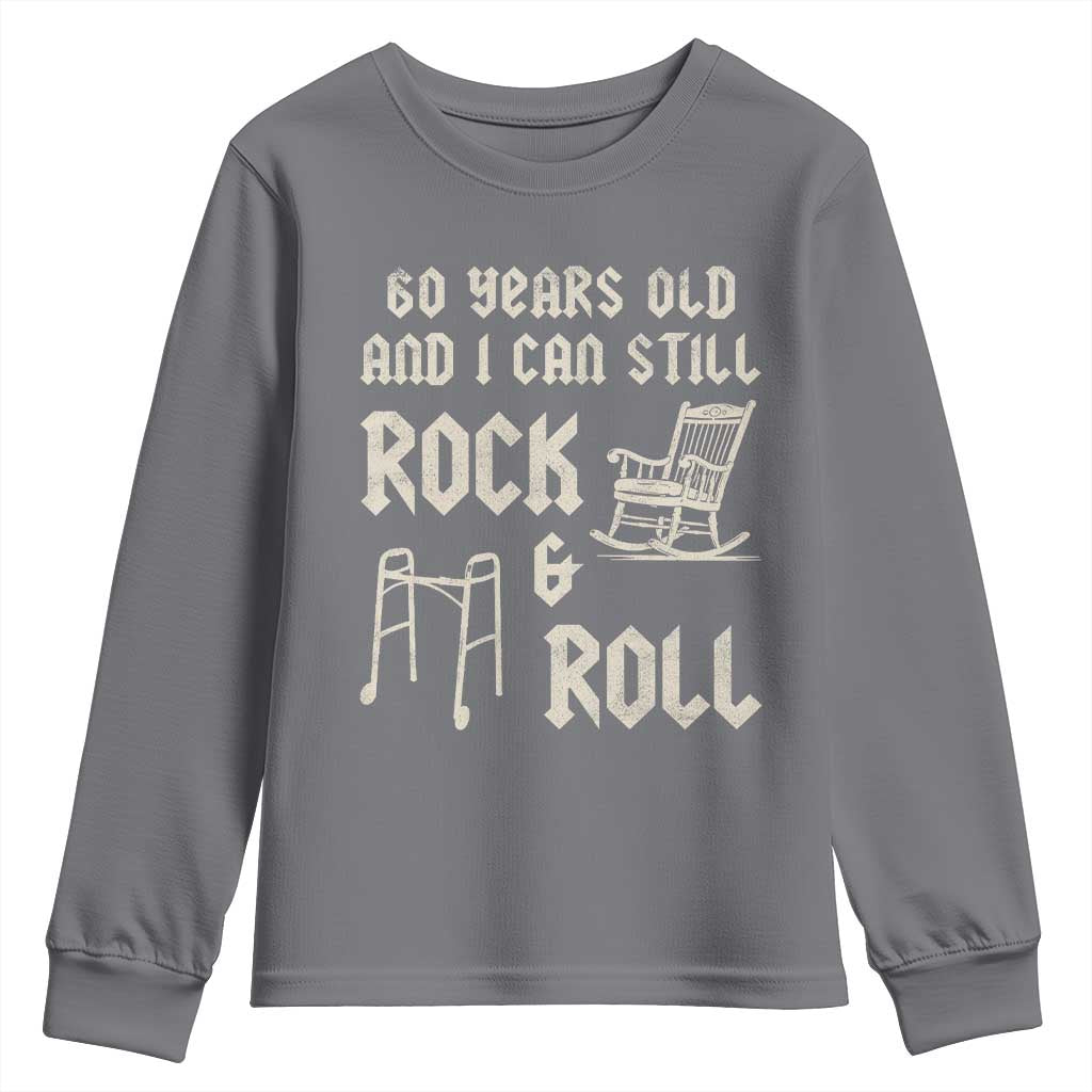 60th Birthday Gift For Men Youth Sweatshirt Funny Man Saying Gag Gift 60 Years Old Birthday TS10 Charcoal Print Your Wear