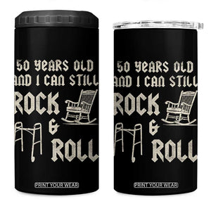 50th Birthday Gift For Men 4 in 1 Can Cooler Tumbler Funny Man Saying Gag Gift 50 Years Old Birthday TS10 One Size: 16 oz Black Print Your Wear