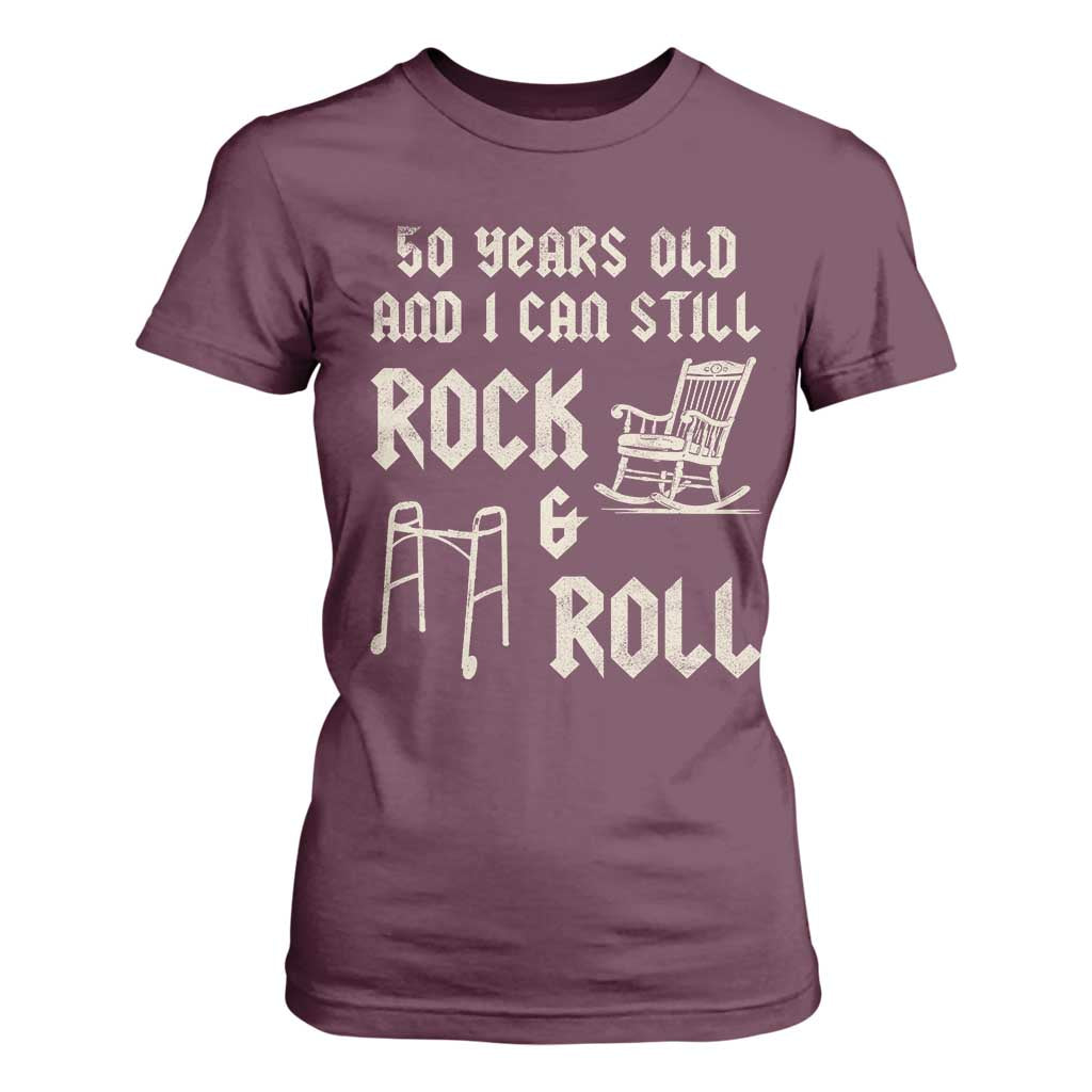 50th Birthday Gift For Men T Shirt For Women Funny Man Saying Gag Gift 50 Years Old Birthday TS10 Maroon Print Your Wear