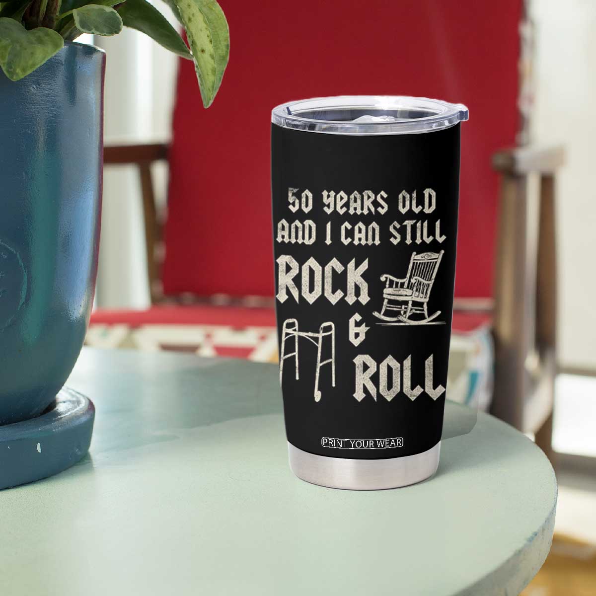 50th Birthday Gift For Men Tumbler Cup Funny Man Saying Gag Gift 50 Years Old Birthday TS10 Print Your Wear