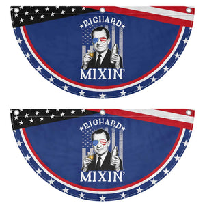 Funny 4th of July Patriotic Fan Flag Richard Mixin Nixon Bartender American Flag