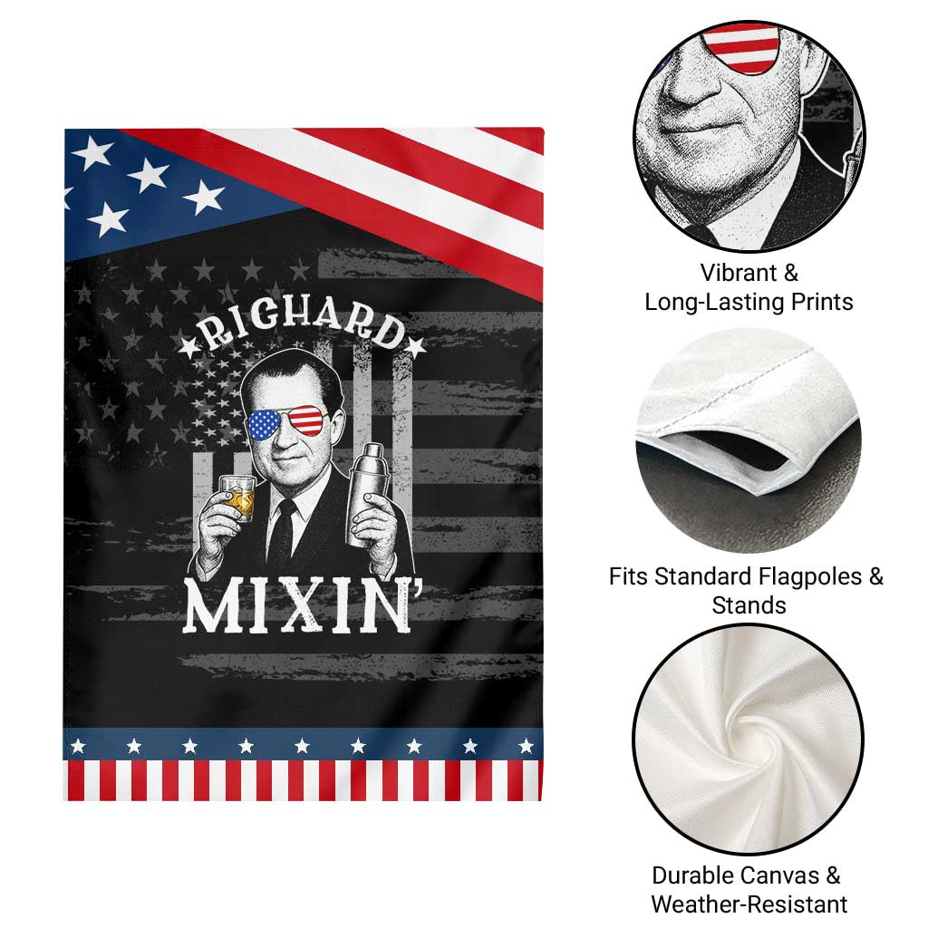 Funny 4th of July Garden Flag Richard Mixin Patriotic Nixon Bartender American Flag TS10 Print Your Wear
