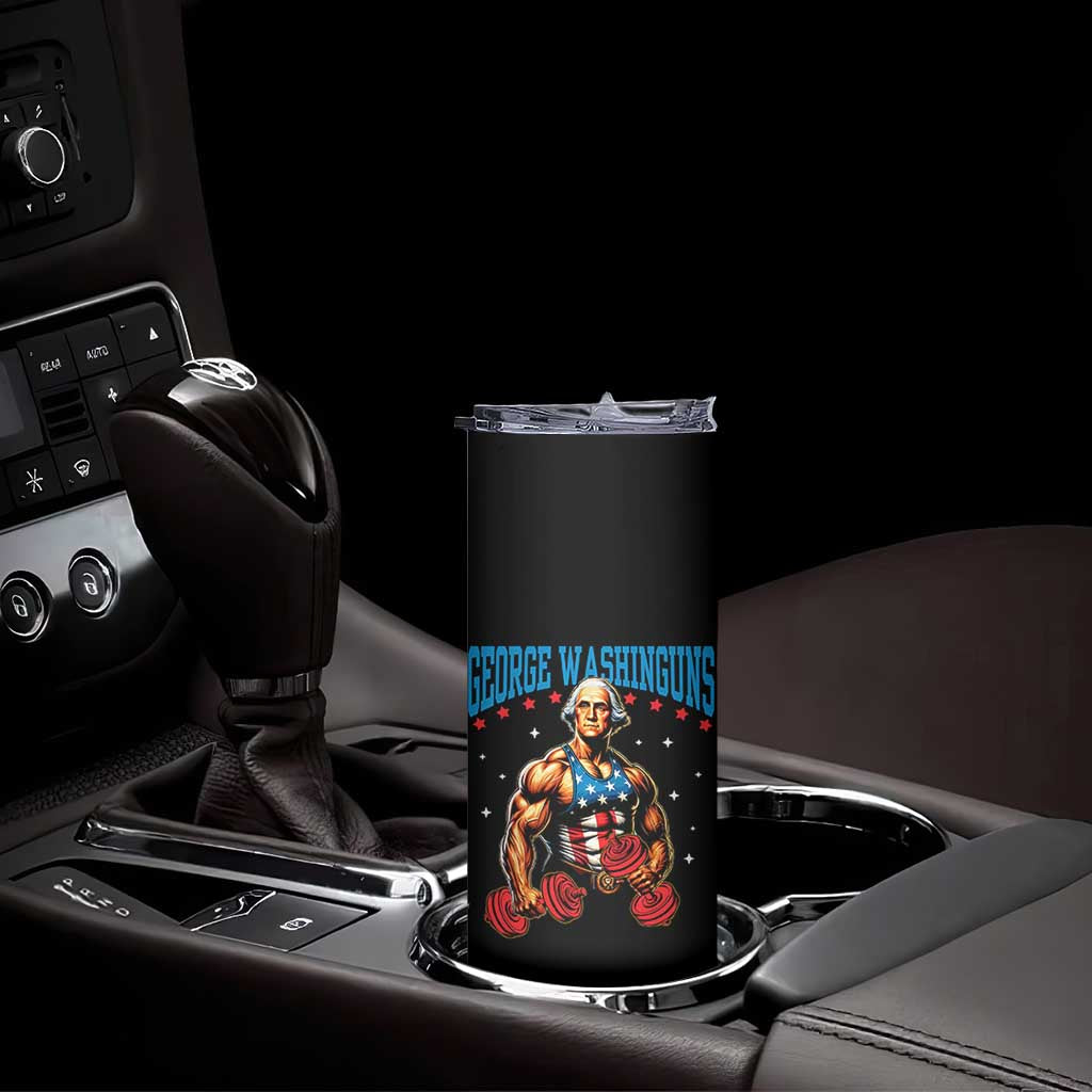 Funny George Washington Gym Skinny Tumbler Muscular Flex Workout 4th of July TS10 Print Your Wear