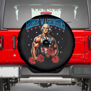 Funny George Washington Gym Spare Tire Cover Muscular Flex Workout 4th of July TS10 Black Print Your Wear