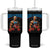 Funny George Washington Gym Tumbler With Handle Muscular Flex Workout 4th of July TS10 One Size: 40 oz Black Print Your Wear