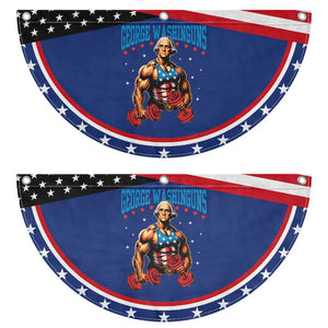 Funny George Washington Gym Patriotic Fan Flag Muscular Flex Workout 4th of July