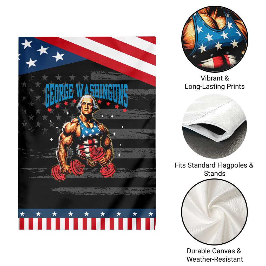 Funny George Washington Gym Garden Flag Muscular Flex Workout 4th of July TS10 Print Your Wear