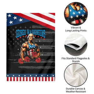 Funny George Washington Gym Garden Flag Muscular Flex Workout 4th of July TS10 Print Your Wear