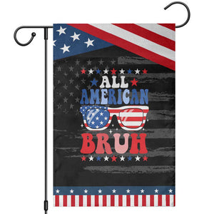 All American Bruh Patriotic 4th Of July Garden Flag USA Flag Sunglasses Teens Kids TS10 Distressed Black Blue Print Your Wear