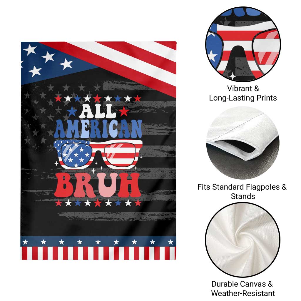 All American Bruh Patriotic 4th Of July Garden Flag USA Flag Sunglasses Teens Kids TS10 Print Your Wear