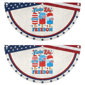 4th of July American Flag Popsicle Patriotic Fan Flag Tastes Like Freedom Funny