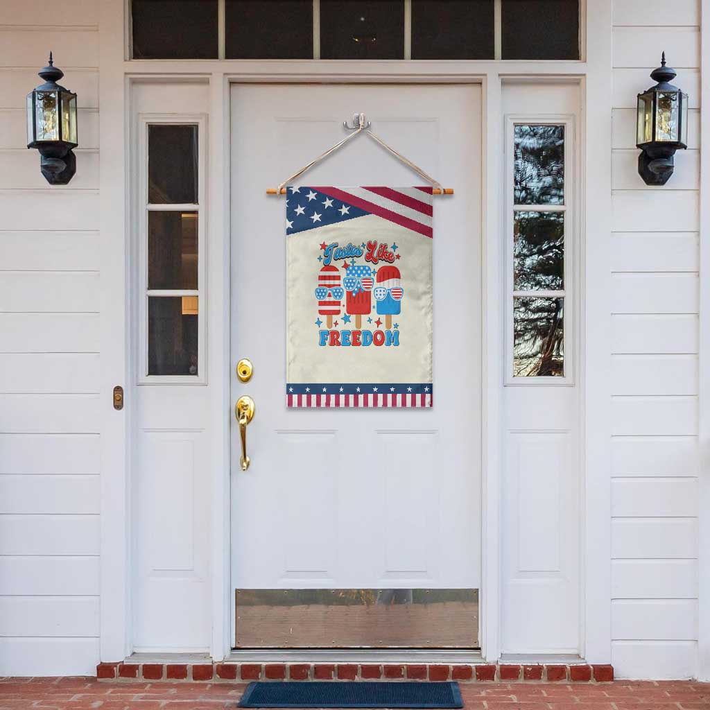 4th of July American Flag Popsicle Garden Flag Tastes Like Freedom Patriotic Funny TS10 Print Your Wear