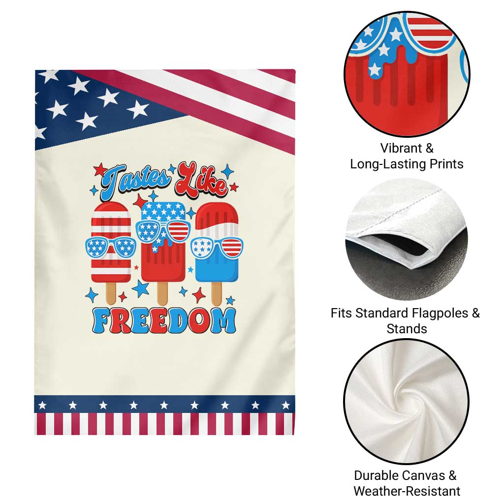 4th of July American Flag Popsicle Garden Flag Tastes Like Freedom Patriotic Funny TS10 Print Your Wear