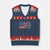 USA Flag Rocket V-Neck Knit Sweater Vest Patriotic Space Red White Blue 4th of July TS10 Navy Red Print Your Wear