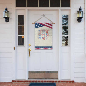Coquette 4th Of July Garden Flag Patriotic Bow American Flag TS10 Print Your Wear