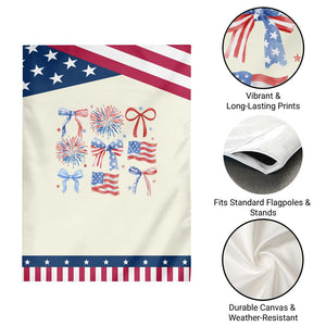 Coquette 4th Of July Garden Flag Patriotic Bow American Flag TS10 Print Your Wear