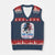 She Loves Jesus And America Too V-Neck Knit Sweater Vest Christian 4th of July Messy Bun Flag TS10 Navy Red Print Your Wear