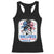 She Loves Jesus And America Too Racerback Tank Top Christian 4th of July Messy Bun Flag TS10 Black Print Your Wear