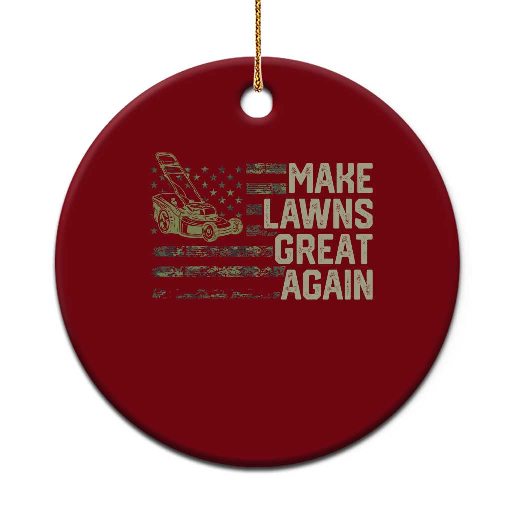 Funny Lawn Mower Dad Gardener Ceramic Ornament Make Lawns Great Again Fathers Day American Flag TS10 1pc Red Print Your Wear
