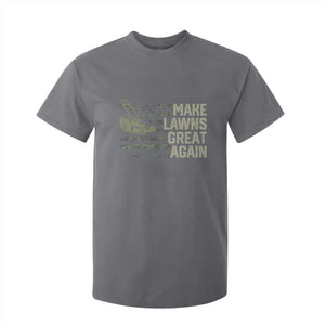 Funny Lawn Mower Dad Gardener T Shirt For Kid Make Lawns Great Again Fathers Day American Flag TS10 Charcoal Print Your Wear