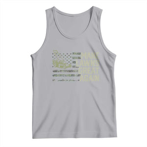 Funny Lawn Mower Dad Gardener Tank Top Make Lawns Great Again Fathers Day American Flag TS10 Athletic Heather Print Your Wear