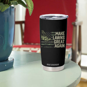 Funny Lawn Mower Dad Gardener Tumbler Cup Make Lawns Great Again Fathers Day American Flag TS10 Print Your Wear