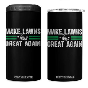 Funny Lawn Mower Dad Gardener 4 in 1 Can Cooler Tumbler Make Lawns Great Again Fathers Day TS10 One Size: 16 oz Black Print Your Wear