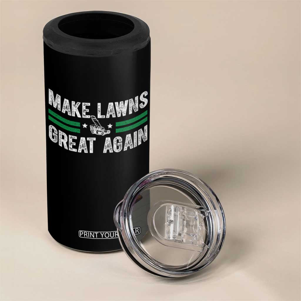 Funny Lawn Mower Dad Gardener 4 in 1 Can Cooler Tumbler Make Lawns Great Again Fathers Day TS10 Print Your Wear